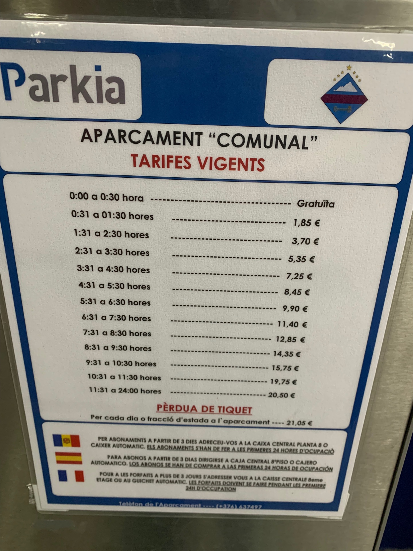 PARKIA covered car park in Pas de la Case
